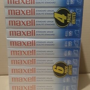 10 Maxell Sandard Grade 6 hrs Video Cassettes New
